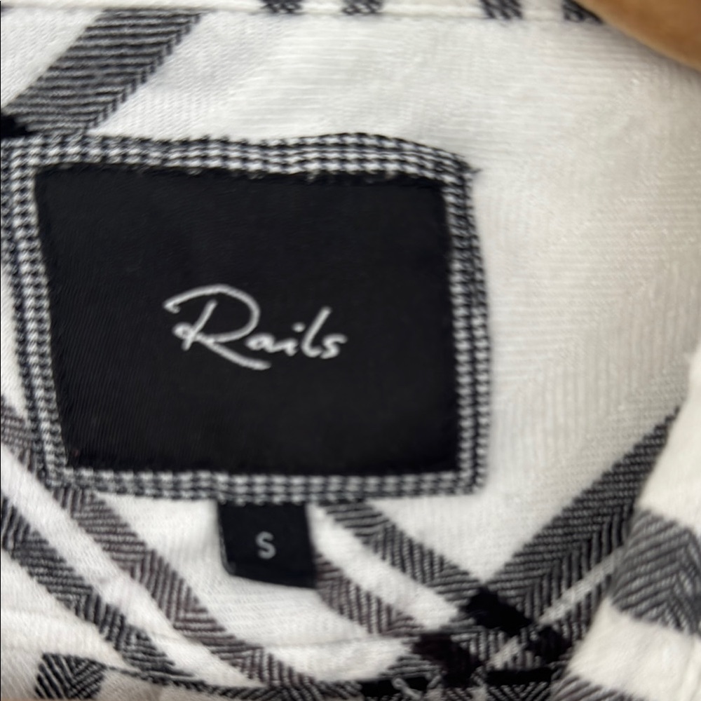 Rails Monochrome Plaid Button-Up Shirt - Picture 2 of 4